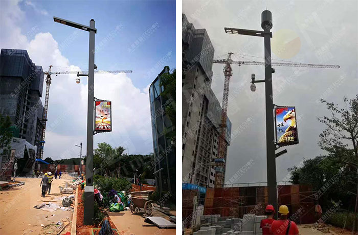 廣州國際創新城應用LED燈桿屏